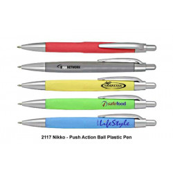 2117 Nikko - Push Action Ball Plastic Pen, Promotional Gifts, Promotional Gift, Singapore